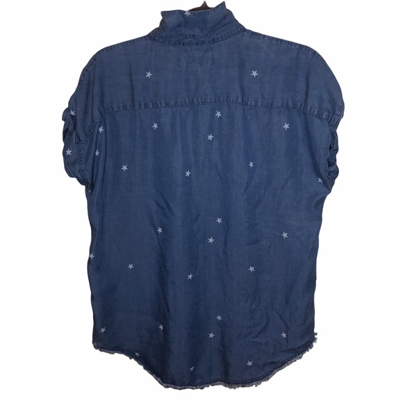 THREAD & SUPPLY Chambray w/ Stars Button Up Sz S - Picture 2 of 6